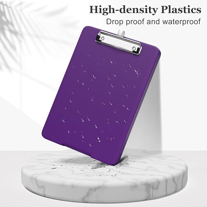 Piasoenc A5 Clipboard with Storage, Clip Board with Pen Holder, Deep Purple | - Image 5