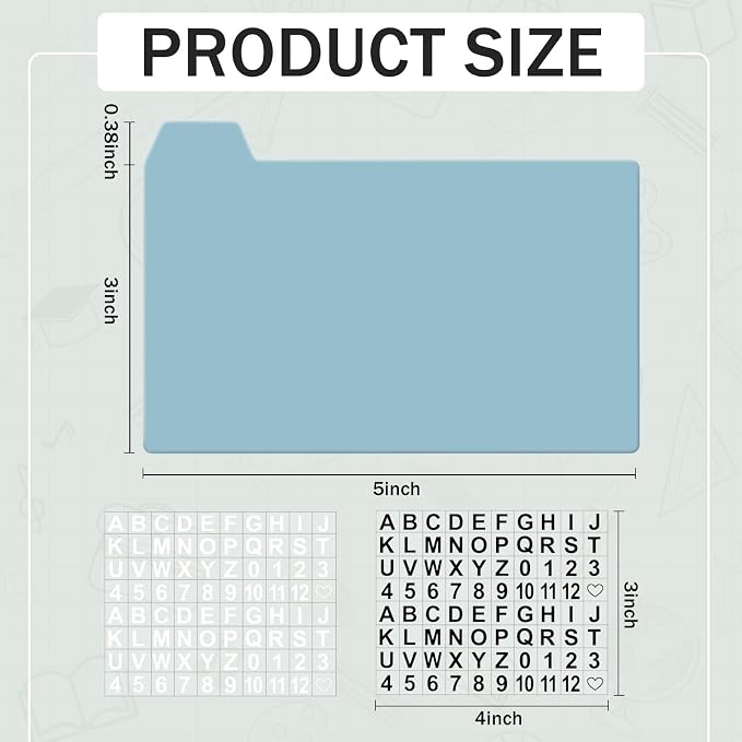 Harloon 50 Pack 3 x 5 Inch Index Card Dividers - Image 2