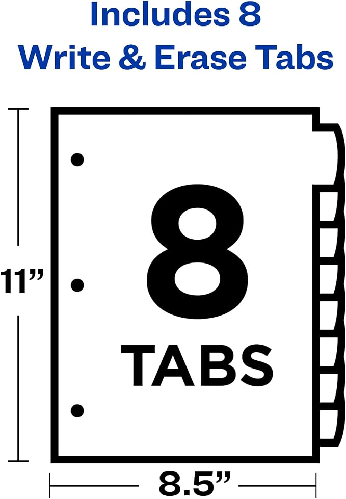 Avery Big Tab Write & Erase Durable Plastic Dividers - Image 4