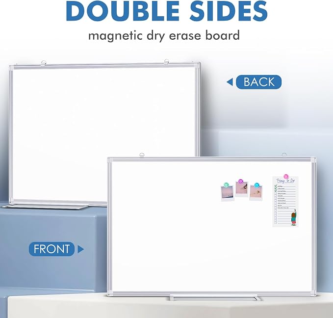 Magnetic Dry Erase White Board 30" x 20" Aluminum Frame | Dry erase board - Image 2