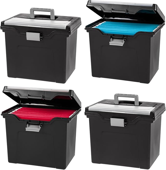 IRIS USA File Box with Lid File Organizer by IRISUSA