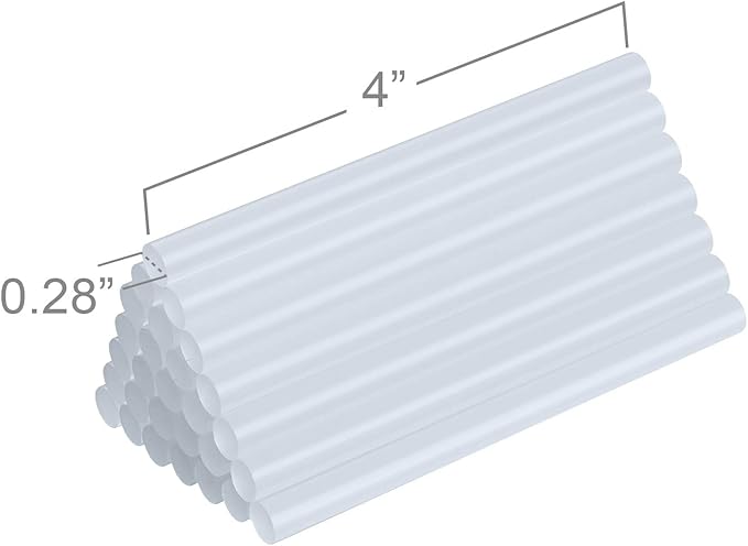 FIXSY Hot Glue Gun Sticks Low Temp Low Melt Cool Glue, Mini Size 4" Long x .28" Diameter 5/16 7mm, 30 Counts/Pack, 15 Packs, 450 Counts/Box, Scrapbooking-DeskLoop Office
