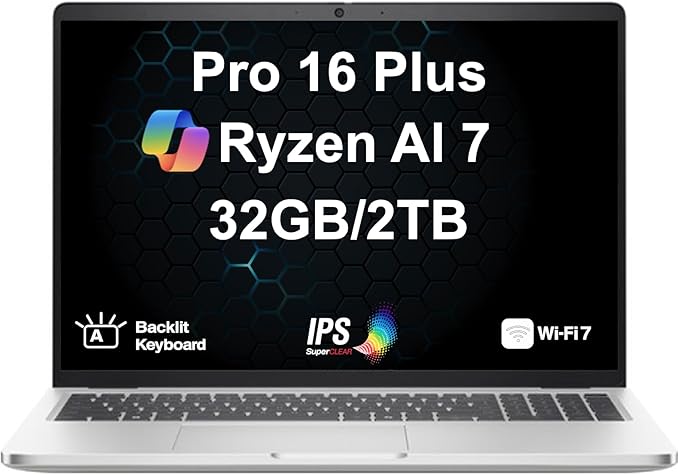 Dell Pro 16 Plus AI Powered Laptop 16.0" IPS WUXGA | AMD Ryzen AI 7 350 by Dell