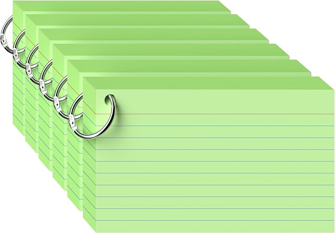 300 Count Green Index Cards 3x5 Inch by WAYISUL