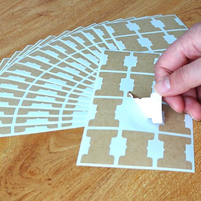 420 PCS Brown Writable Index Tabs, 35 Sheets Smudge-Free Thickened Paper Tape - Image 3