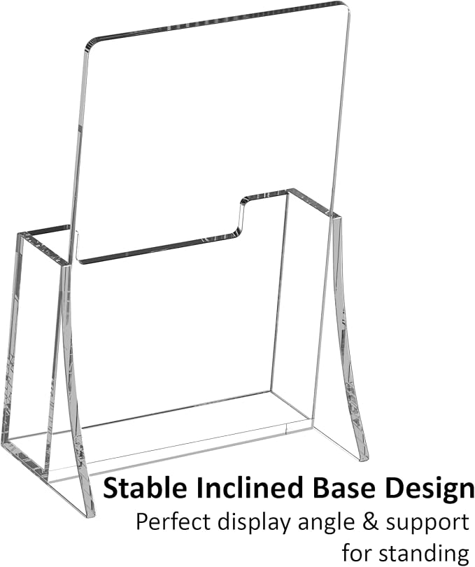 Acrylic Brochure Holder 4 Inch, 6 Pack Clear Brochure Display Stand, Plastic - Image 8
