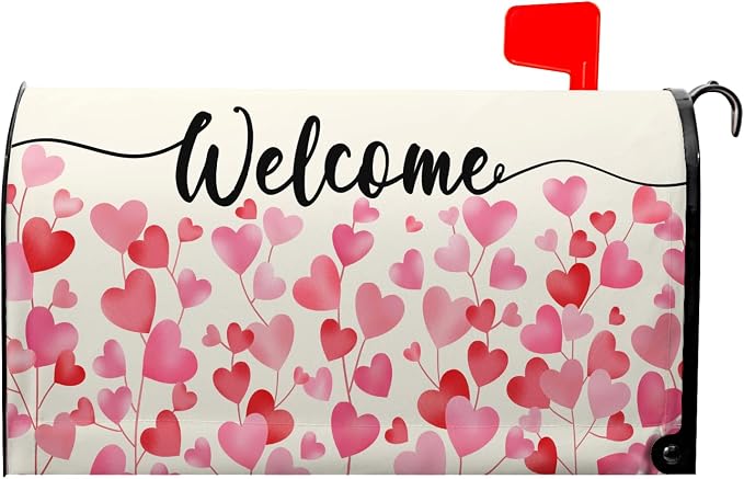 Welcome Valentines Mailbox Covers Magnetic Standard Size 21 x 18 Inch Valentine by farg