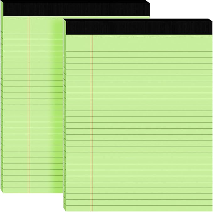 2pcs Legal Pads 8.5 x 11, Notepads 8.5 x 11 Inch, 30 Sheets/Pack, Perforate by Ciphyfee