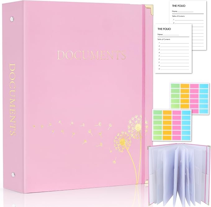 XKDOUS Important Document Organizer Emergency Binder Life Organizer Folio by XKDOUS
