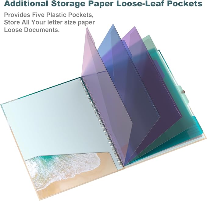 Hongri Clipboard Folio with Refillable Lined Notepad, 8.5 x 11 Folders with - Image 2
