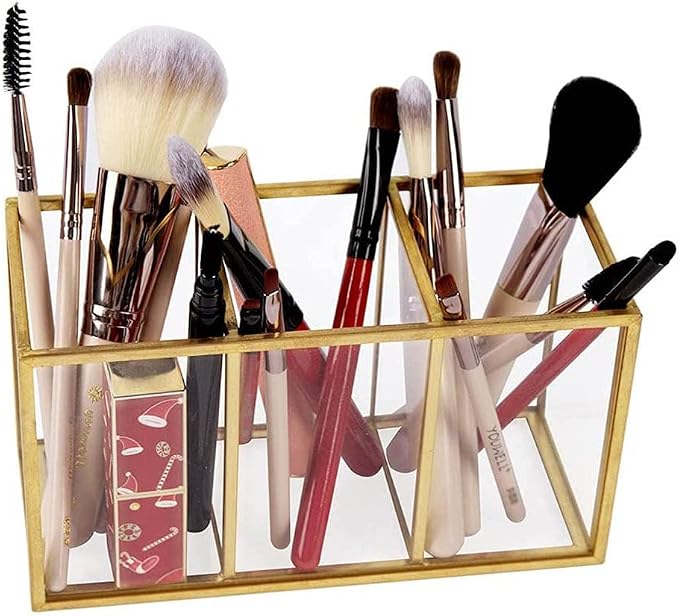 NIUBEE Acrylic Pen Holder 3 Compartments by NIUBEE
