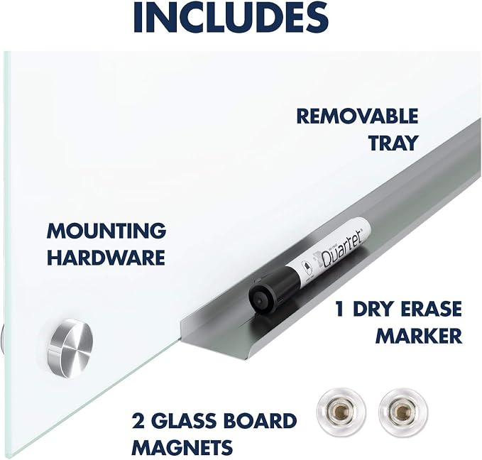 Quartet Dry Erase Board, Magnetic Whiteboard 48" x 48", Glass Board - Image 8