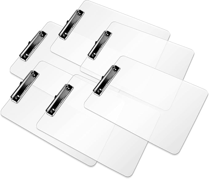 Plastic Clipboards, A4 Acrylic Clear Board 8.5x11 | Transparent Letter Size 9" - Image 2
