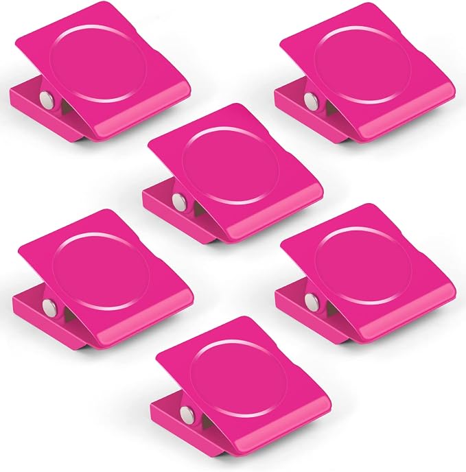 Grtard 6 Pack Magnetic Clips Heavy Duty, Fridge Magnets Clips, Strong Magnets by Grtard