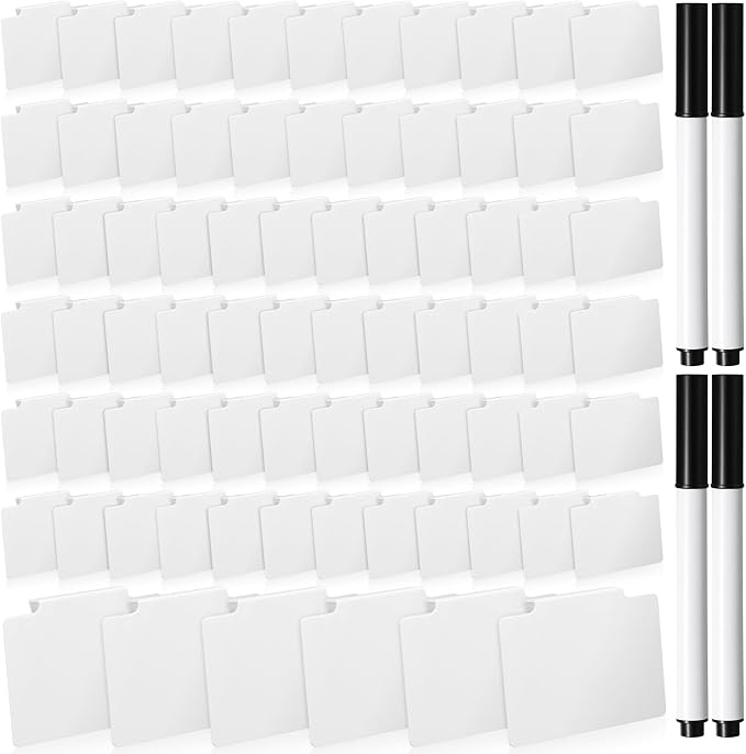 Chinco 80 Pcs Basket Label Clips Set Include 76 Removable Kitchen Clip Label by Chinco