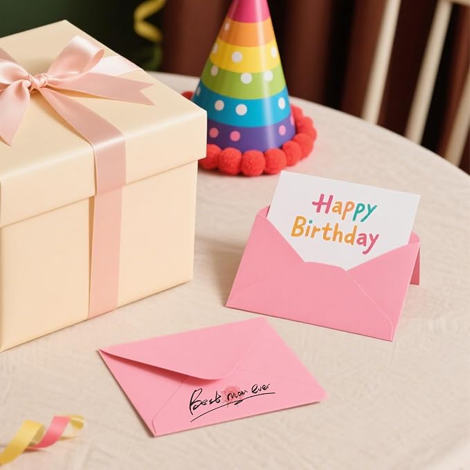 A7 Envelopes 100 Pack Pink Envelopes 5x7 V-shaped Flap, Suitable - Image 5