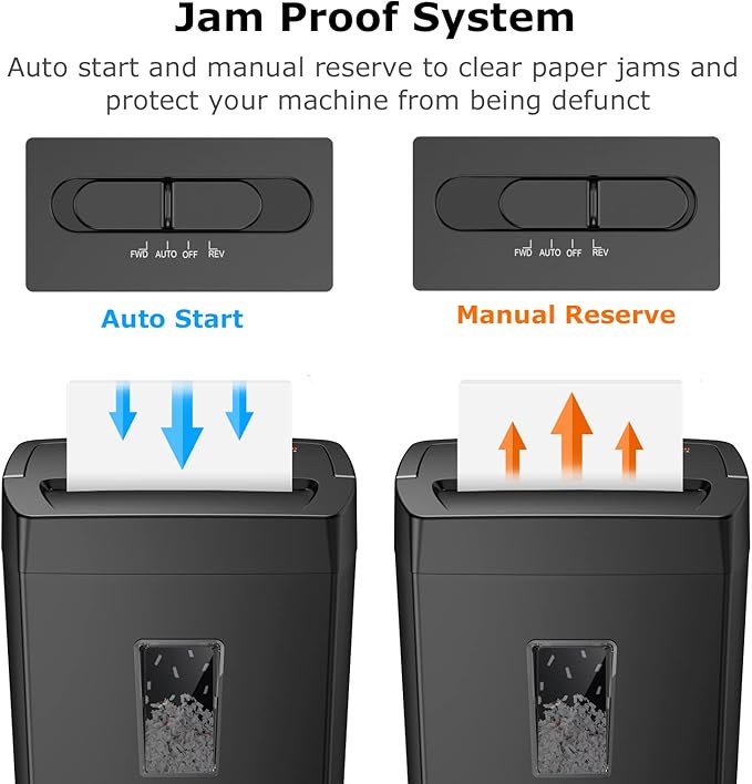 Bonsaii 12-Sheet Cross Cut Paper Shredder, 5.5 Gal Home Office Heavy Duty Shredder for Paper, Credit Card, Mail, Staples, with Transparent Window, High Security Level P-4 (C275-A)-DeskLoop Office