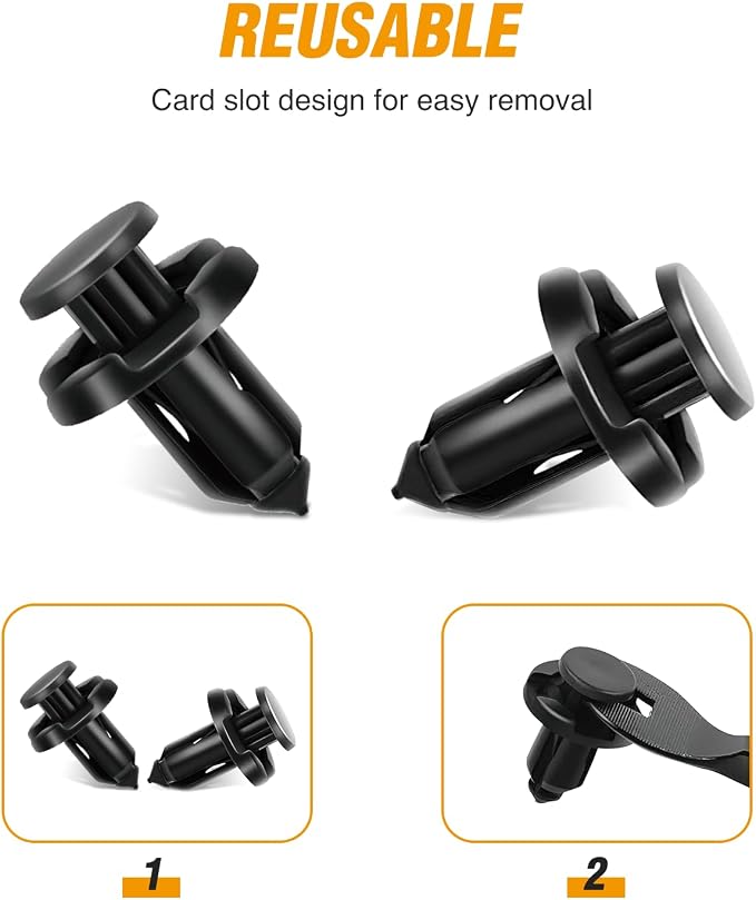 GOOACC 200PCS Car Plastic Rivets Fasteners Push Retainer Kit, 10 Most Popular - Image 7