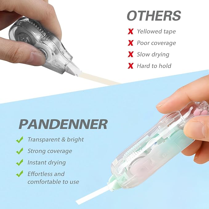Correction Tape, Mini Retractable Correction Tape Pen, - Image 5