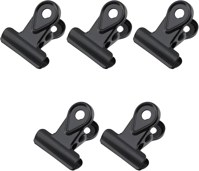 Xiaoyztan Mini Clips, 20mm Wide Metal Black Bulldog Clips Paper Clip Binder by Welcometoxiaoyztan