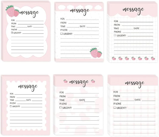 6 Pieces Telephone Message Sticky Notes Pads 4 x 5 Inch Self Adhesive Book Call by Unknown
