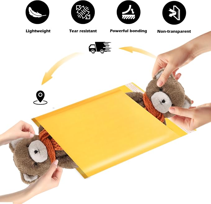 Ctarsthome 52Pack Yellow 6x10inch Kraft Bubble Mailers Small Business Mailing - Image 6