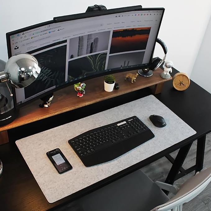 DAWNTREES Felt Desk Pad, Large Keyboard Mat, Wool Desk Mat, Extra Large Felt by PremiumDeskPadatDawnTrees