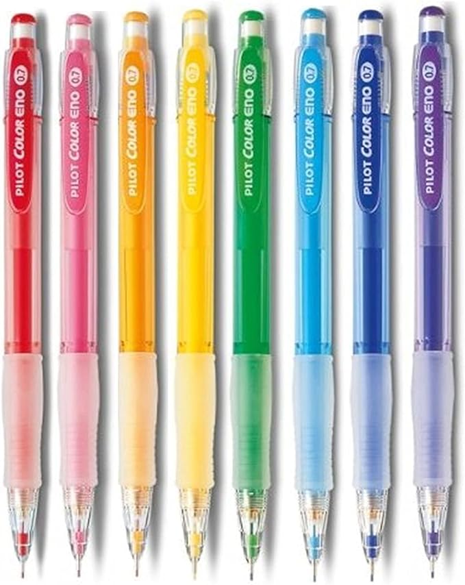 PILOT Color Eno 0.7mm Automatic Mechanical Pencil 8 Color Set by PilotCorporationofAmerica