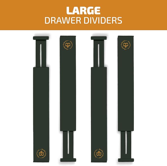 4-Pack Bamboo Drawer Dividers - Image 7