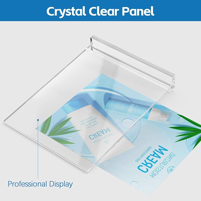 Dynta 8 Pack Acrylic Sign Holder 8.5 x 11, Tabletop Double-Sided Display - Image 3