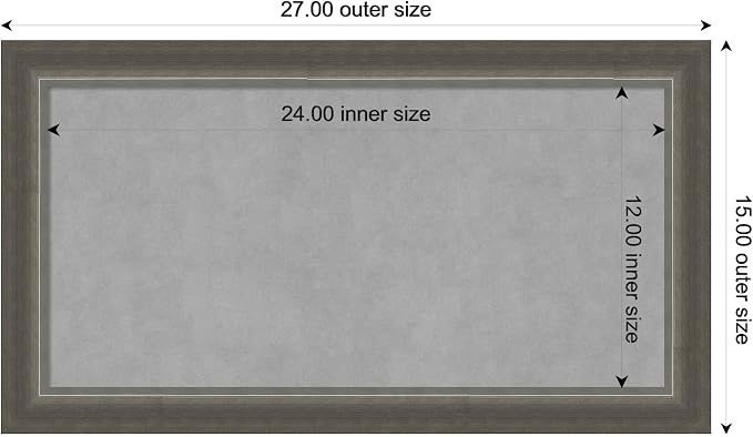 Amanti Art Silver Framed Magnetic Board 15x27 Small Vision Board - Image 4