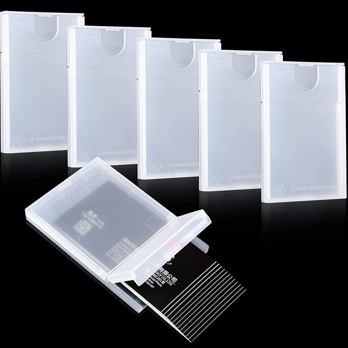 Frienda 6 Pack Plastic Business Name Card Holder Clear Pocket Credit Card Case by Frienda