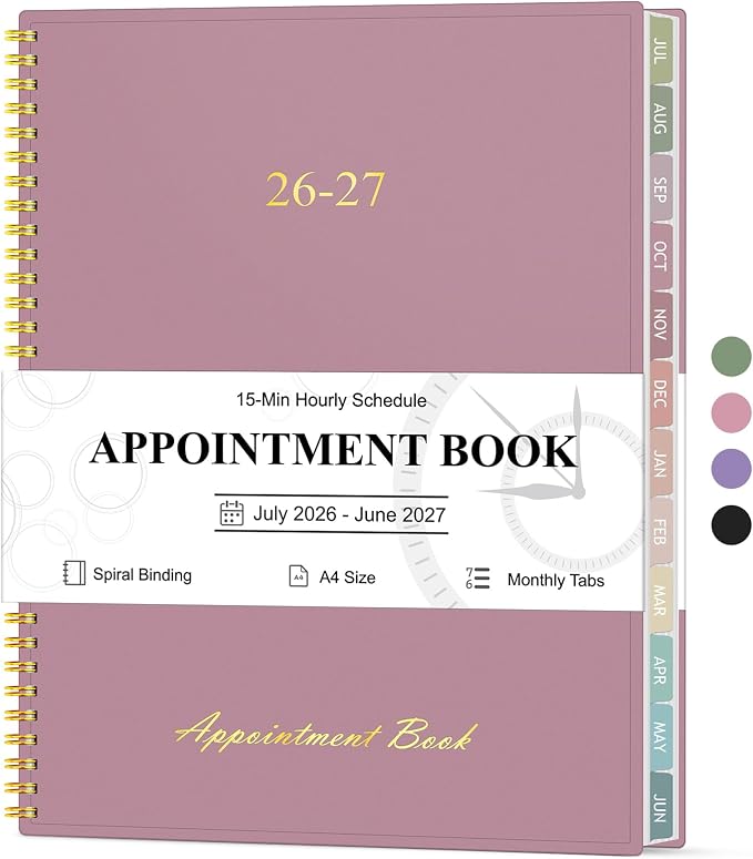 Appointment Book 2026-2027, Hourly Planner from July 2026 to June 2027 by Billtigif