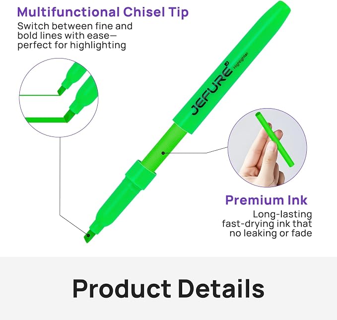 36 Pcs Highlighters, Chisel Tip, Note-Taking, Teacher & Student Supplies - Image 3