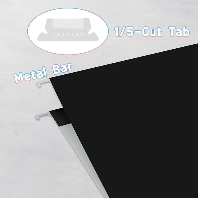 25 Packs Hanging File Folders, Designed - Image 3