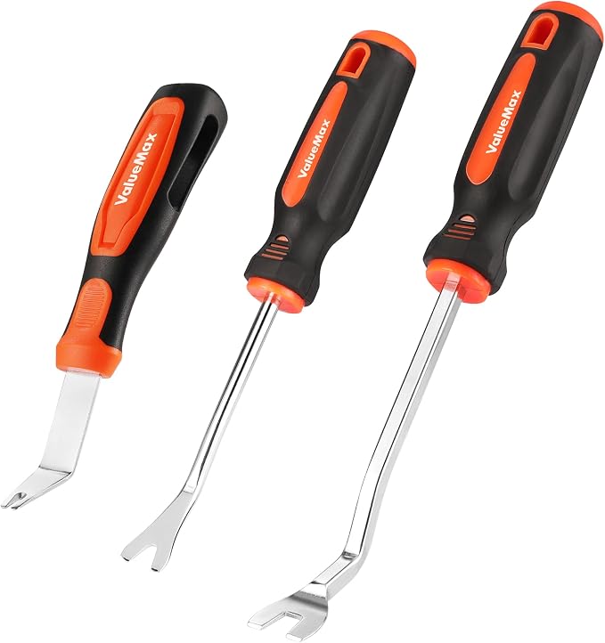 VALUEMAX 3Pcs Trim Removal Tool and Staple Remover Set, Heavy Duty Pry Tool by ValueMax