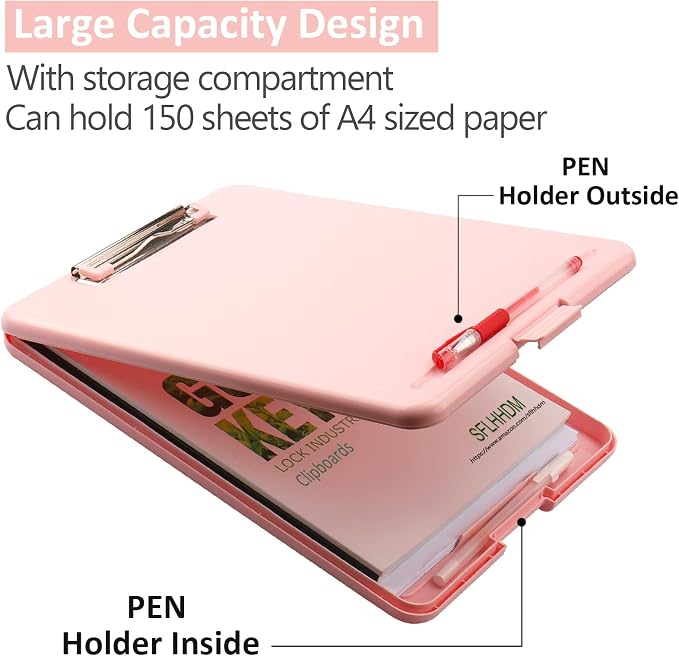 Clipboard with Storage, Storage Clipboard with Clip, Clipboards Foldable - Image 2