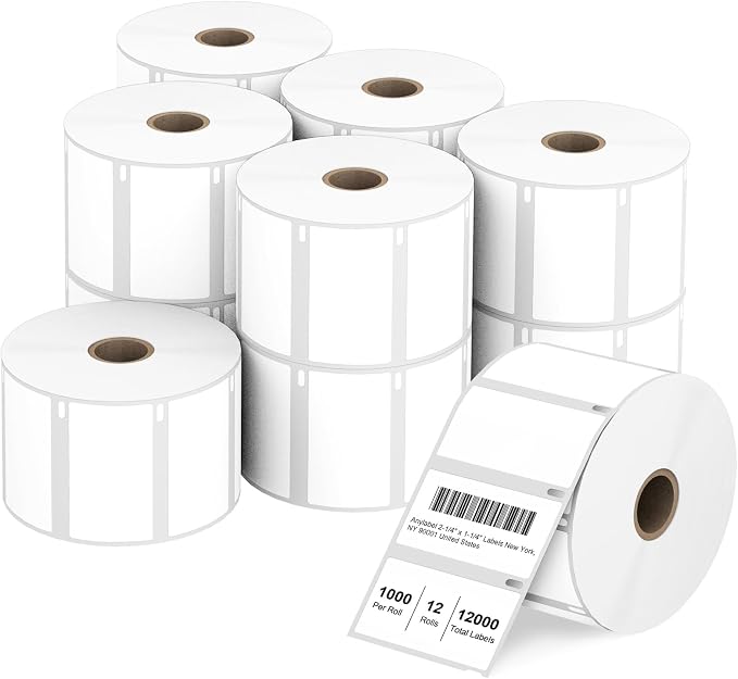 Compatible 2-1/4" x 1-1/4" Direct Thermal Labels Replacement by Anylabel