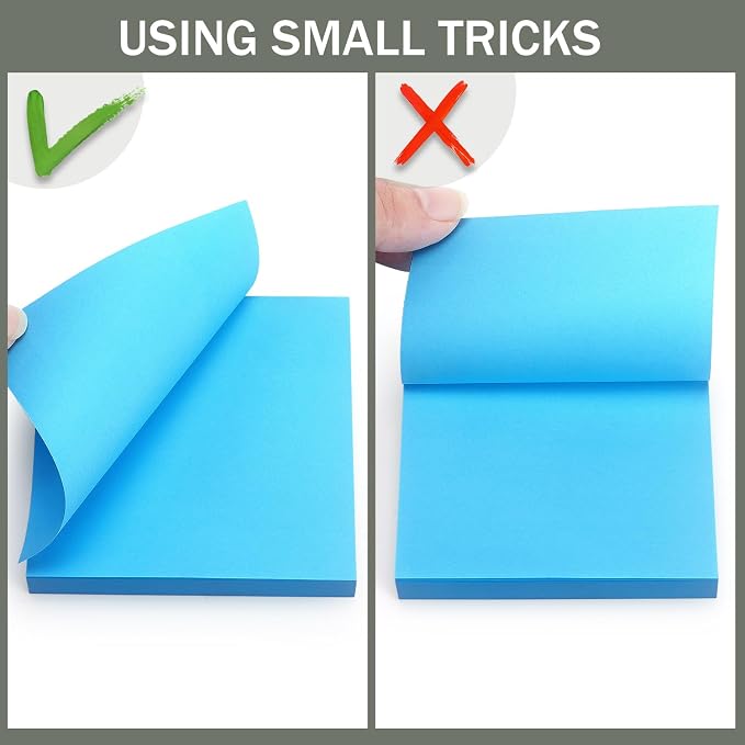 Sticky Notes 3x3 Self-Stick Notes Bright Colors Sticky Notes 4 Pads 100 - Image 5