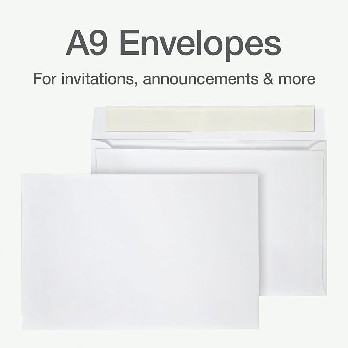 Columbian A9 Mailing Envelopes, 100 Pack, Self Seal White Envelopes - Image 2