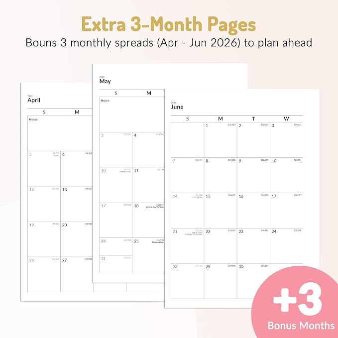 Forvencer Academic Planner 2026-2027, Hardcover Calendar Planner Weekly & - Image 4