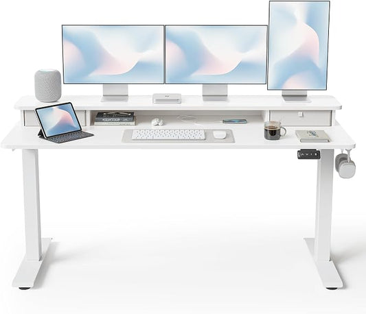 FEZIBO 60 x 24 Inch Height Adjustable Electric Standing Desk by FEZIBO