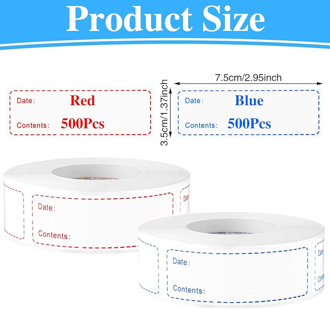 1000Pcs Removable Freezer Labels, 1 x 3 Inch Food Labels - Image 2