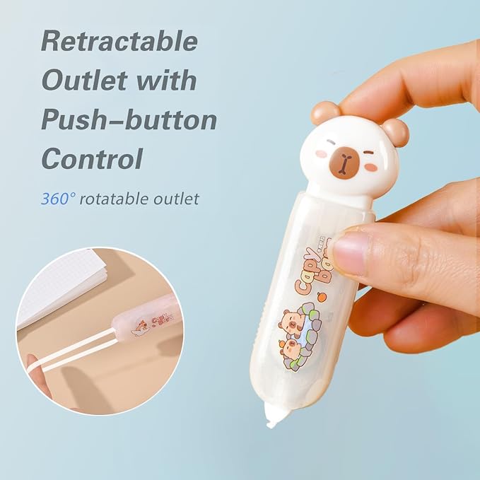 Retractable White Correction Tape, Cute Cat Paw Correction Tape Pens, Mini - Image 3