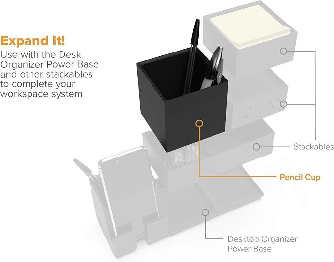 Bostitch Office Konnect Pencil Cup Desk Organizer, Pen Cup - Image 5