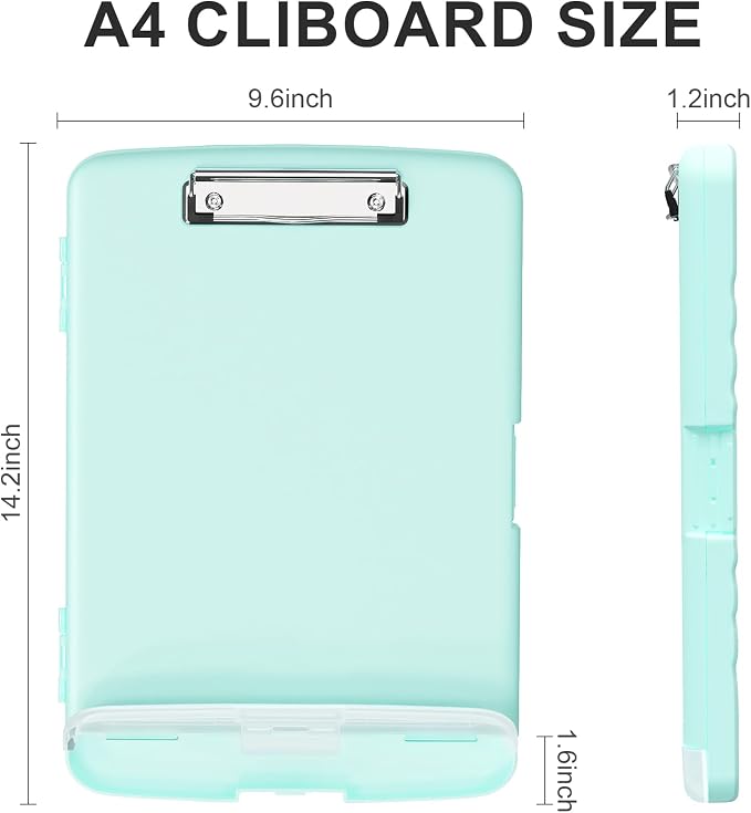 Plastic Clipboard with Storage, 8.5 x 11 Storage Organization Box Side-Opening - Image 2