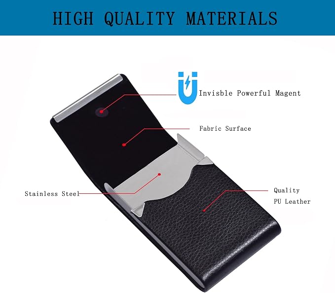 Business Card Holder with Ultra Slim Design, Business Card Case with Premium PU - Image 4