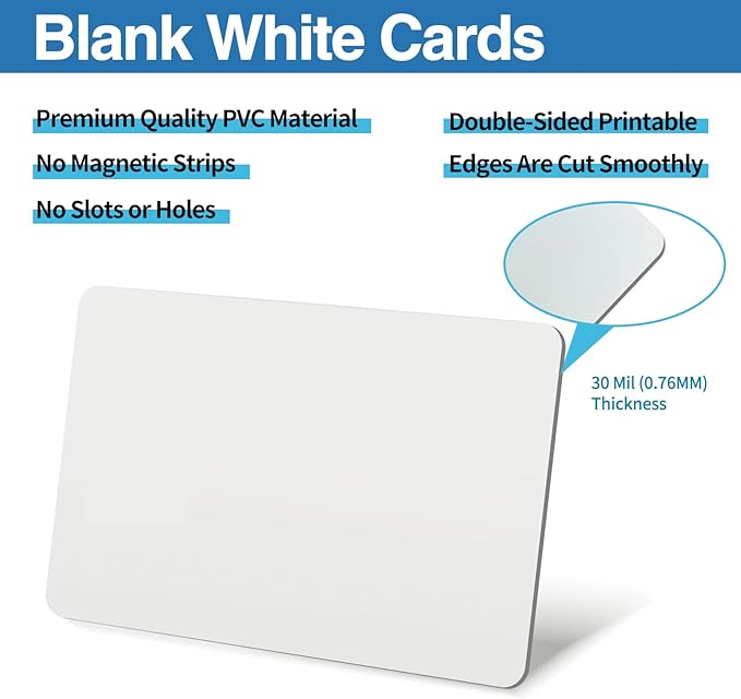 500 Pack - Premium Blank PVC Cards - Image 2