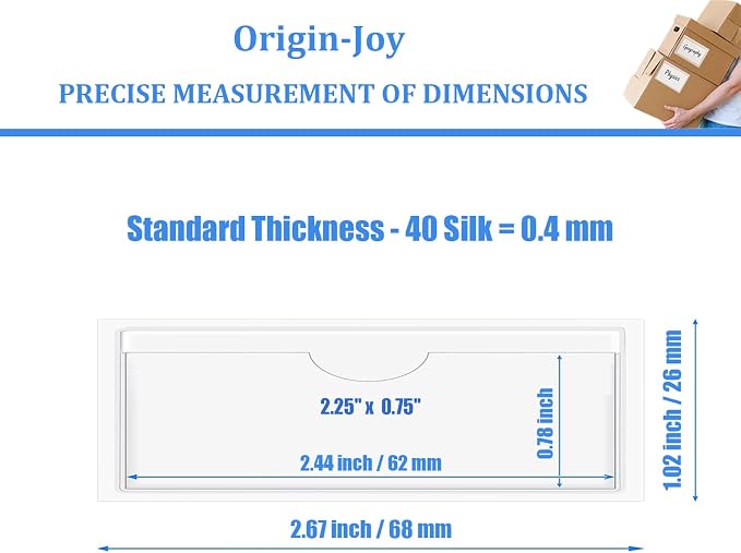 Origin-Joy 60 PCS Self Adhesive Index Card Pockets - Image 2