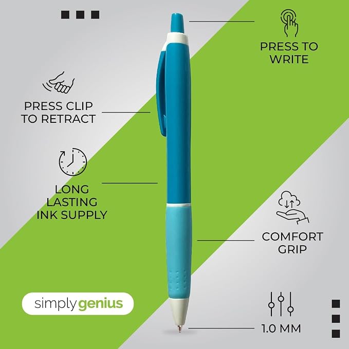 Simply Genius 100-Piece Retractable Ballpoint Pen Set - Image 3